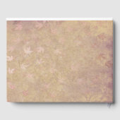 赤エレガントいバラが落ち葉るの結婚 ゲストブック (裏面)