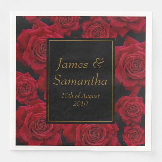 赤エレガントいバラ結婚- (正面)