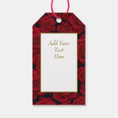 赤エレガントいバラ結婚- ギフトタグ (裏面)