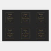 赤エレガントいバラ結婚- ラッピングペーパーシート (正面3)