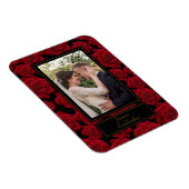 赤エレガントいバラ – カスタム写真集 マグネット (右側)