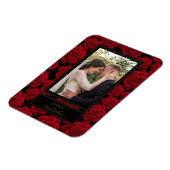 赤エレガントいバラ – カスタム写真集 マグネット (左側)