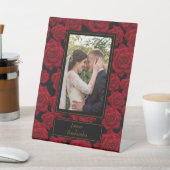 赤エレガントいバラ – カスタム写真集 台座サイン (インサイチュ)