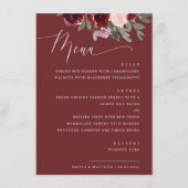 赤エレガントいバラ。ガーデンフローラ結婚ズ メニュー (正面)