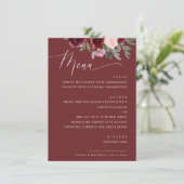 赤エレガントいバラ。ガーデンフローラ結婚ズ メニュー (スタンド正面)