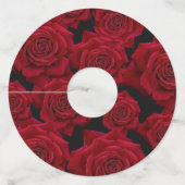 赤エレガントいバラ –  ワイングラスタグ (裏面)