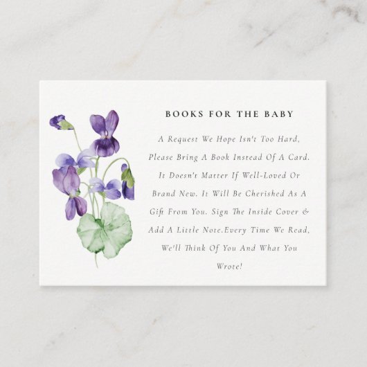 赤エレガントちゃんかわいらしシャワー用バイオレットフローラ本 エンクロージャーカード (正面)