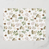 赤エレガントちゃんシャワーおむつラッフル4.25 x 5.6インチカード 箔シーズンポストカード (裏面)