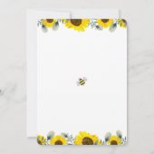 赤エレガントちゃんシャワーが可能なひまわり甘い 招待状 (裏面)