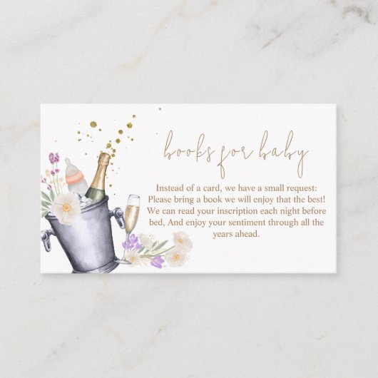 赤エレガントちゃんシャワーのシャンパンブックを見る エンクロージャーカード (正面)