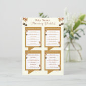 赤エレガントちゃんシャワーの性別確認チェックリスト 招待状 (スタンド正面)