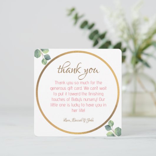 赤エレガントちゃんシャワーサンキューカード サンキューカード (スタンド正面)