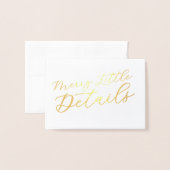 赤エレガントちゃんシャワーブック及びおむつラッフル金ゴールド 箔カード (封筒付き正面)