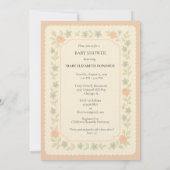 赤エレガントちゃんシャワーブルーフローラ宗教 招待状 (裏面)