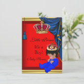 赤エレガントちゃんシャワーボーイブルーレッドリトルプリンス2 招待状 (スタンド正面)