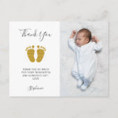 赤エレガントちゃんシャワー写真ありがとう ポストカード (正面)