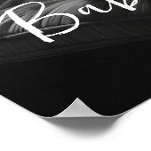 赤エレガントちゃんシャワー写真歓迎サイン ポスター (角)