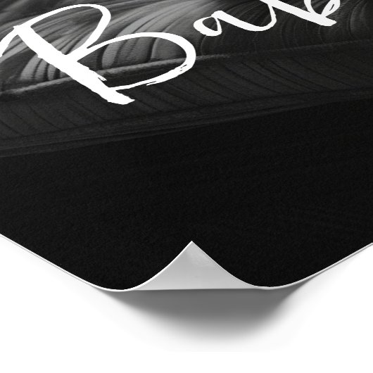 赤エレガントちゃんシャワー写真歓迎サイン ポスター (角)