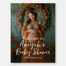 赤エレガントちゃんシャワー写真歓迎サインFoam Board