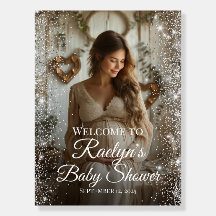 赤エレガントちゃんシャワー写真歓迎サインFoam Board