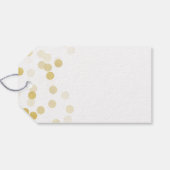 赤エレガントちゃんシャワー好意ゴールドフォイルグリッターライト ギフトタグ (裏面横)