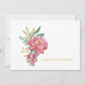 赤エレガントちゃんシャワー招待状 招待状 (正面)