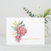 赤エレガントちゃんシャワー招待状 招待状 (スタンド正面)