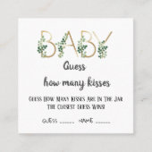 赤エレガントちゃんシャワー数を推測キスカード スクエア名刺 (正面)