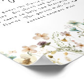 赤エレガントちゃんシャワー標識 ポスター (角)