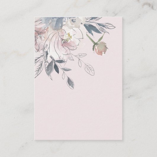 赤エレガントちゃんシャワー用のダスクな赤面フローラブック エンクロージャーカード (裏面)