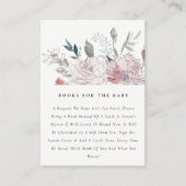 赤エレガントちゃんシャワー用のダスクな赤面フローラブック エンクロージャーカード (正面)