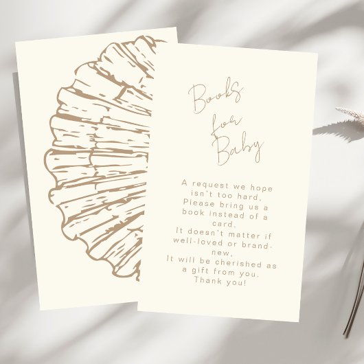 赤エレガントちゃんシャワー用のナチュラルハマグリ貝殻の本 エンクロージャーカード