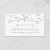 赤エレガントちゃんシャワー用の雪片 エンクロージャーカード (正面)