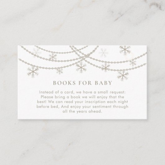 赤エレガントちゃんシャワー用の雪片 エンクロージャーカード (正面)