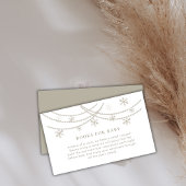 赤エレガントちゃんシャワー用の雪片 エンクロージャーカード