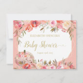 赤エレガントちゃんシャワー用カボチャ本 招待状 (裏面)