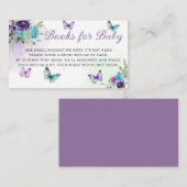 赤エレガントちゃんシャワー用フローラ蝶の本 エンクロージャーカード (正面/裏面)