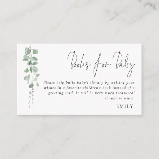 赤エレガントちゃんシャワー用ユーカリ台本 エンクロージャーカード (正面)