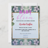 赤エレガントちゃんシャワー 招待状 (正面)