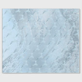 赤エレガントちゃんブルーのクリスマスのトナカイ模様 ラッピングペーパー (フラット)