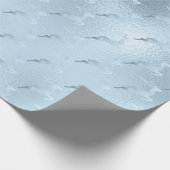 赤エレガントちゃんブルーのクリスマスのトナカイ模様 ラッピングペーパー (角)