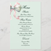 赤エレガントちゃん女の子のためのピンクミントボウ洗礼メニュー (裏面)