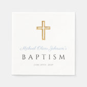 赤エレガントちゃん青の台本宗教少年バプテスマ スタンダードカクテルナプキン (正面)