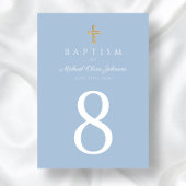 赤エレガントちゃん青の宗教クロスボーイバプテスマ テーブルナンバー