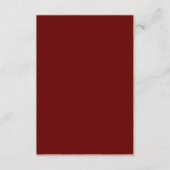 赤エレガントとアイボリーバラ結婚ズ エンクロージャーカード (裏面)