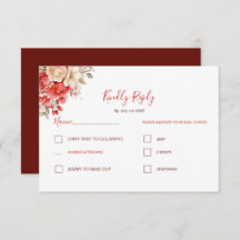 赤エレガントとアイボリーバラ結婚ズ