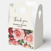 赤エレガントとピンクのバラのフローラ結婚 フェイバーボックス (オープン)