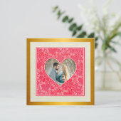 赤エレガントとピンクのフローラハートバレンタインデー (スタンド正面)