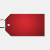 赤エレガントと小さな輝くテーマ結婚 ギフトタグ (裏面横)