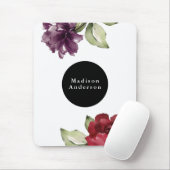 赤エレガントと梅の水の色のフローラ マウスパッド (マウス)